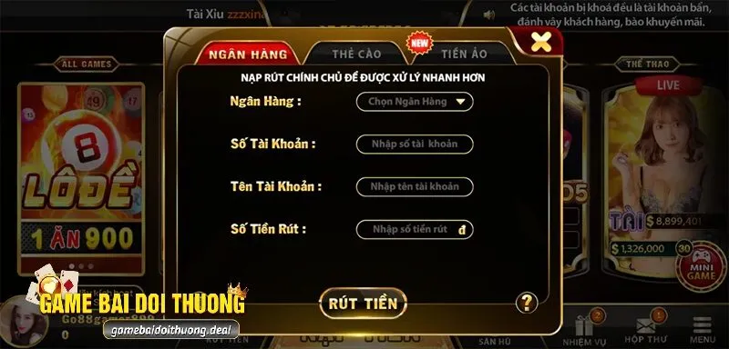 huong dan nap rut Nạp/rút tiền trên game bài đổi thưởng có dễ